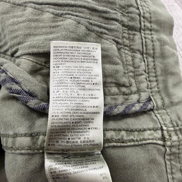 GAP Core Utility Jacket Womens Small Olive Green Babytwed Full Zip Army Military - Picture 5 of 9